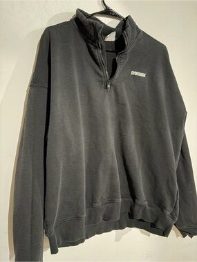 Gymshark Men's Black Half-Zip Pullover Sweatshirt